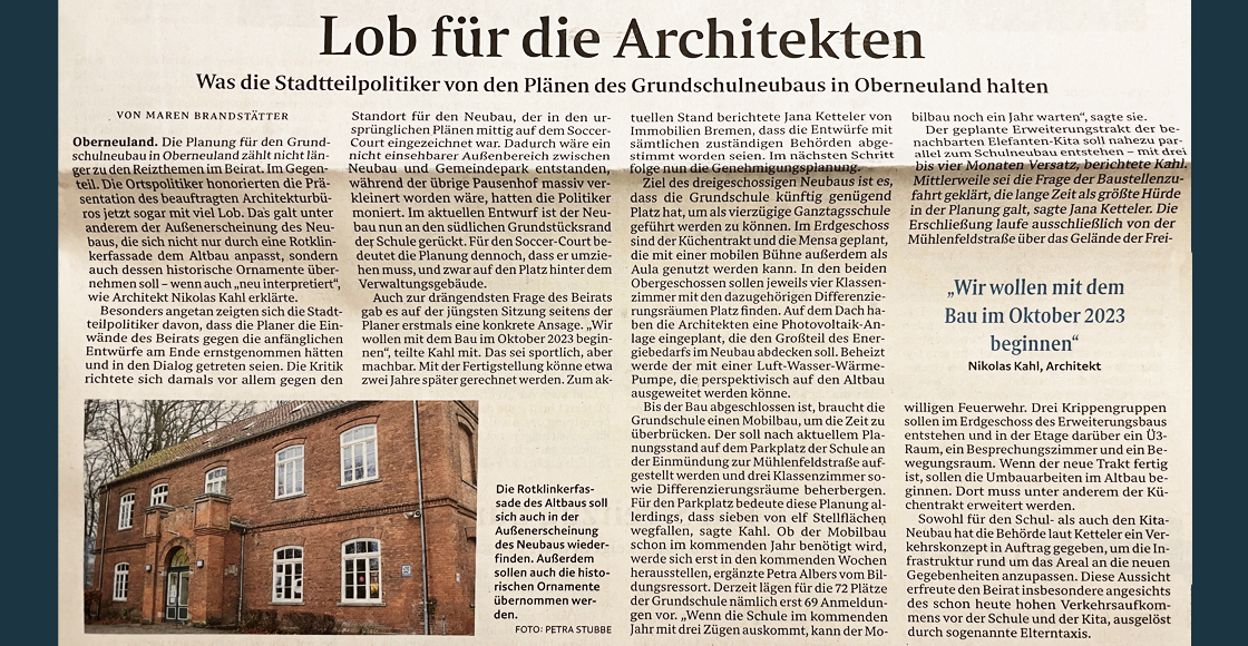 Lob für die Architeketen